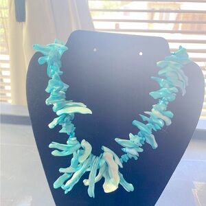 Blue shelled necklace